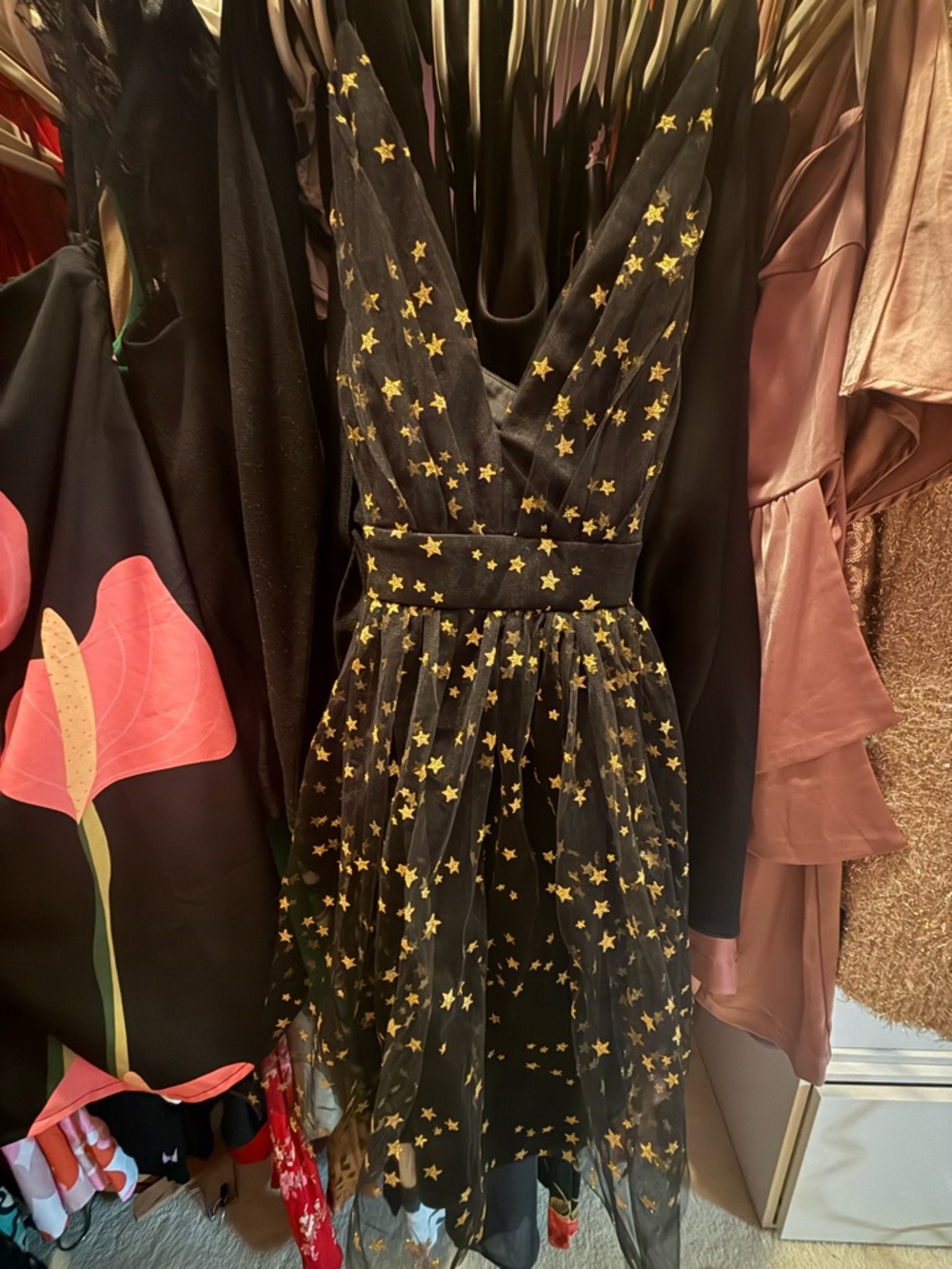 Lulus Gold Stars Favorite Moment mini dress